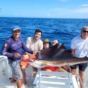 Anglers offshore Cancun sailfish catch